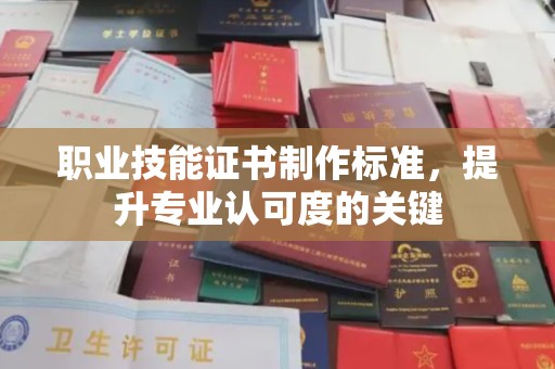 徐州职业技能证书制作标准，提升专业认可度的关键
