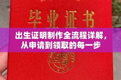 徐州出生证明制作全流程详解，从申请到领取的每一步