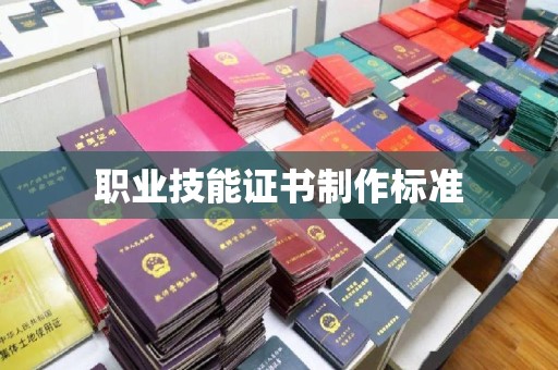 徐州职业技能证书制作标准