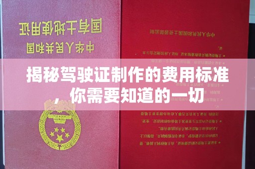 徐州揭秘驾驶证制作的费用标准，你需要知道的一切