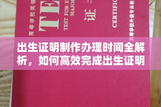 徐州出生证明制作办理时间全解析，如何高效完成出生证明申请？